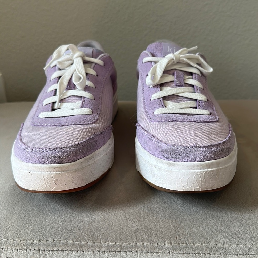 Kizik Lavender Canvas & Suede Slip On Sneaker Size 8W